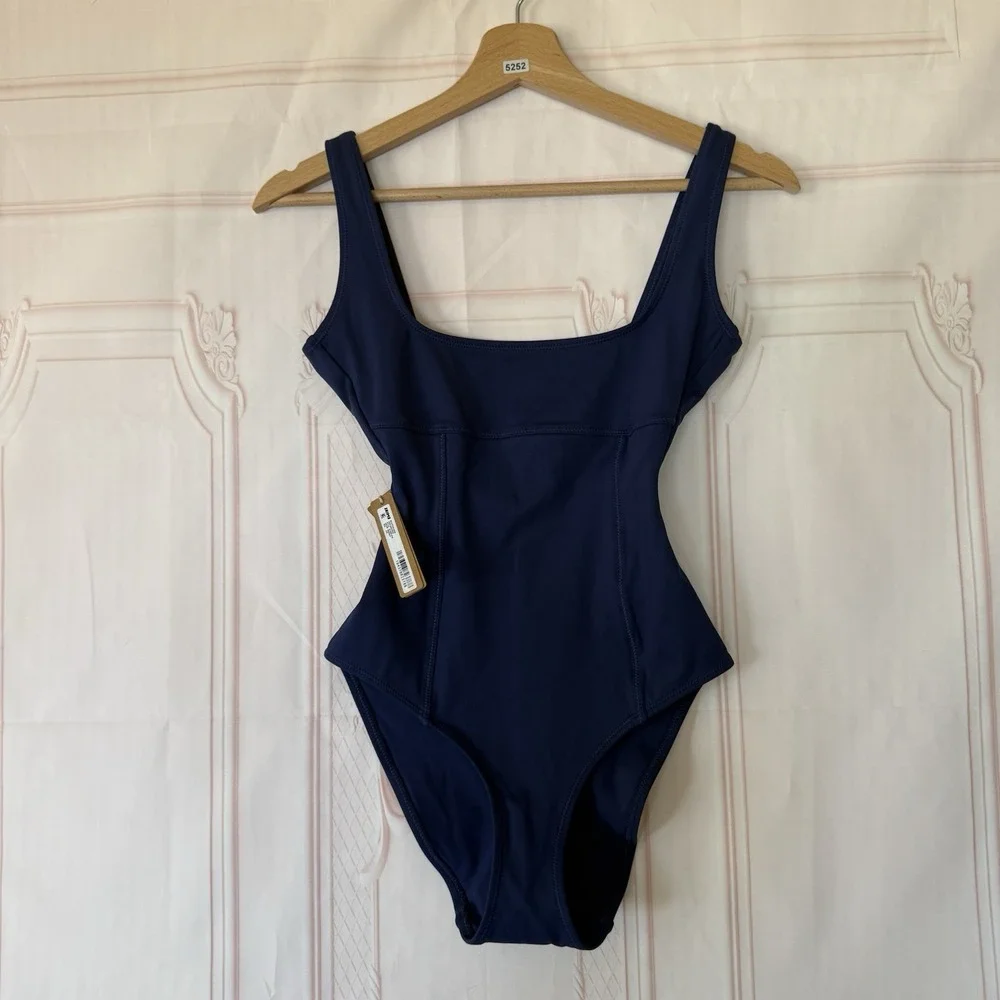 SKIMS Sculping Swim Tank One Piece In Midnight (Deep Navy Blue) Size XXS NWT